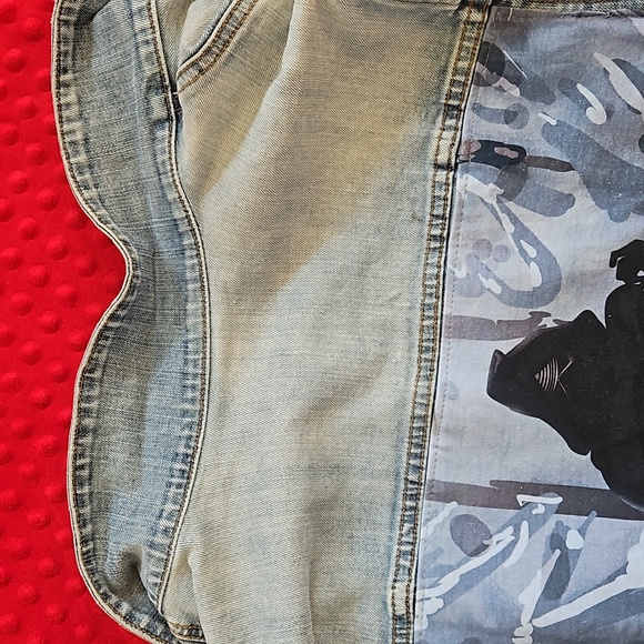Star Wars Kylo Ren Jean Jacket KUT From the Cloth Upcycled - Picture 9 of 13